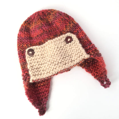 an aviator hat knitting pattern for a baby or toddler