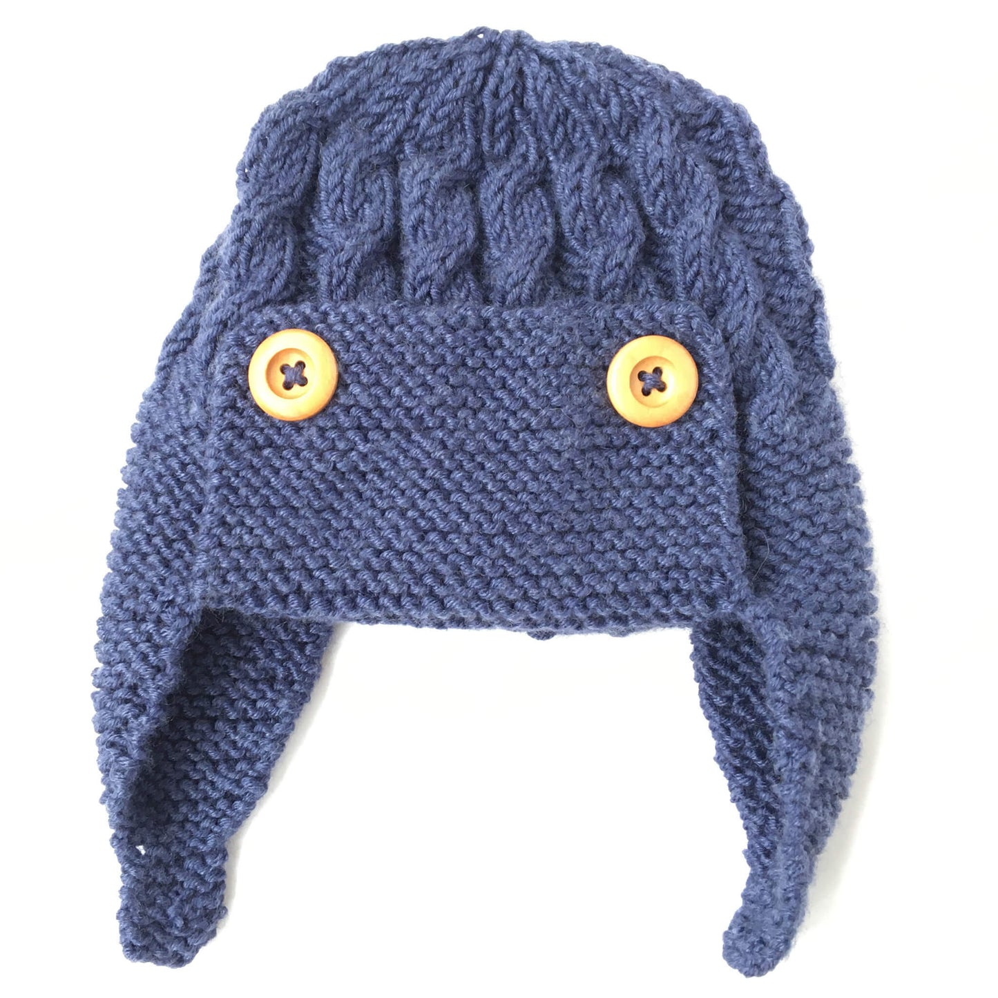 knitting pattern for a baby aviator hat.