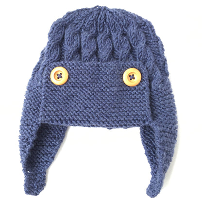 knitting pattern for a baby aviator hat.