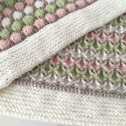 a baby blanket pattern showing the reverse of the blanket