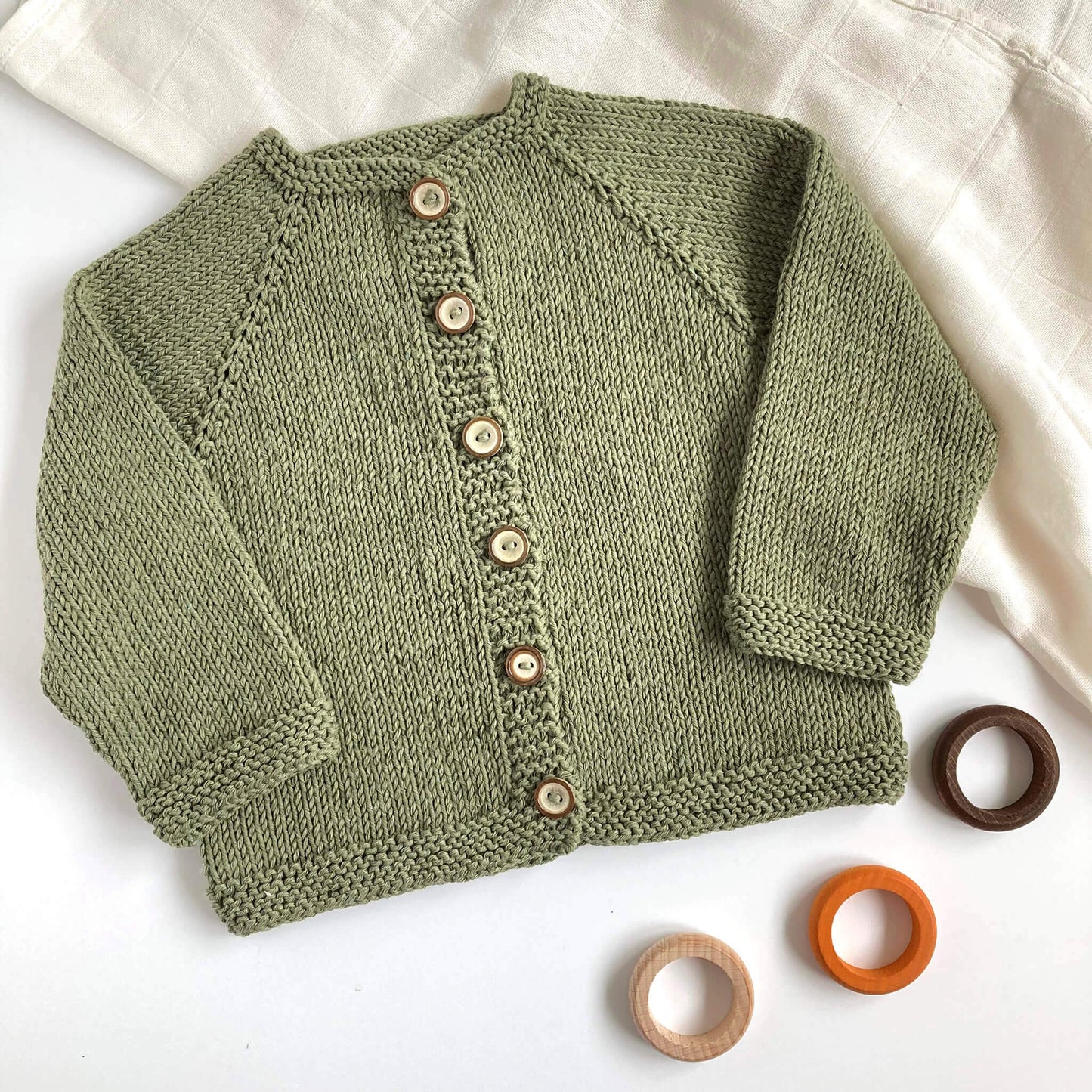 Easy Baby Cardigan Knitting Pattern - STYLE ME SIMPLE CARDIGAN