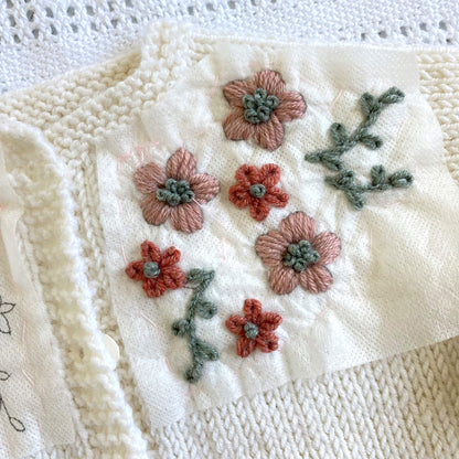 a baby cardigan pattern with embroidery