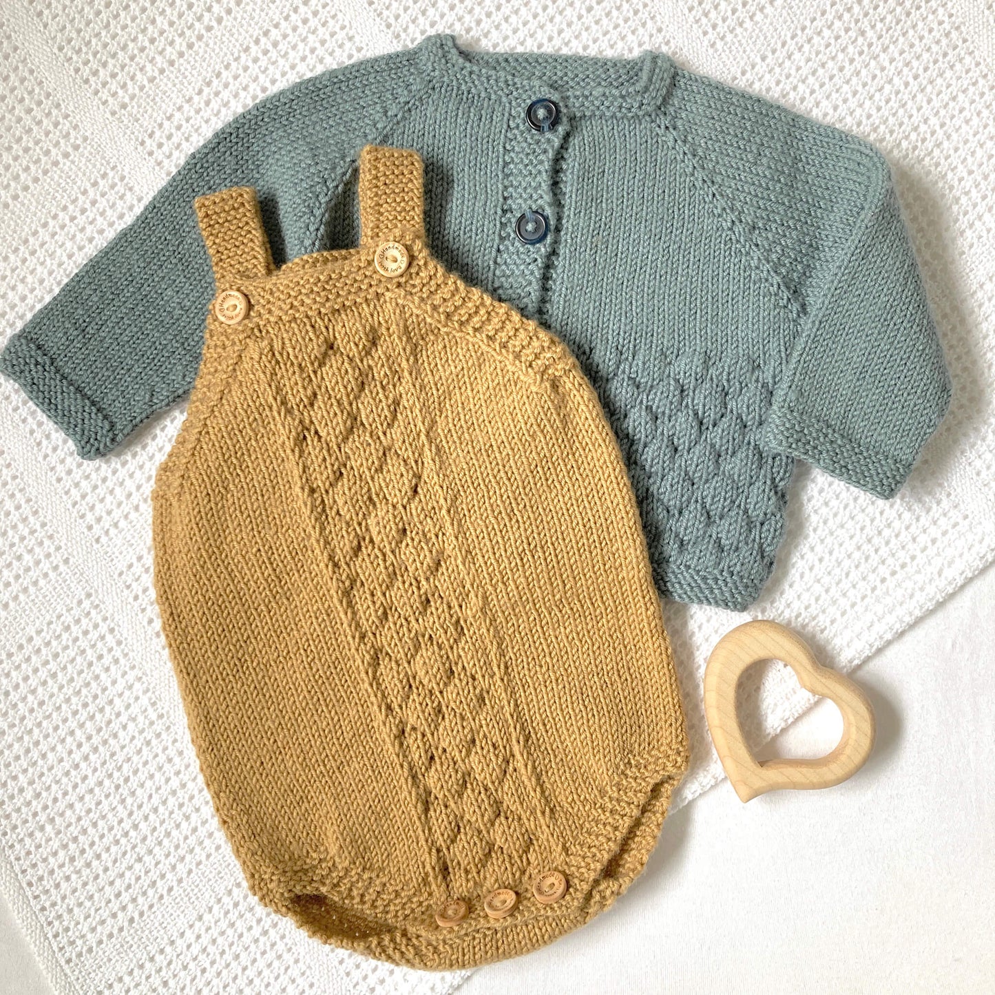 romper and cardigan bubble stitch knitting patterns for baby