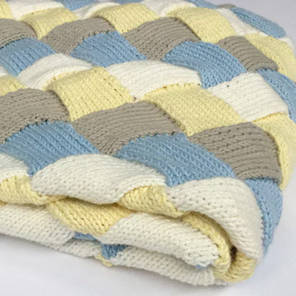 entrelac baby blanket knitting pattern