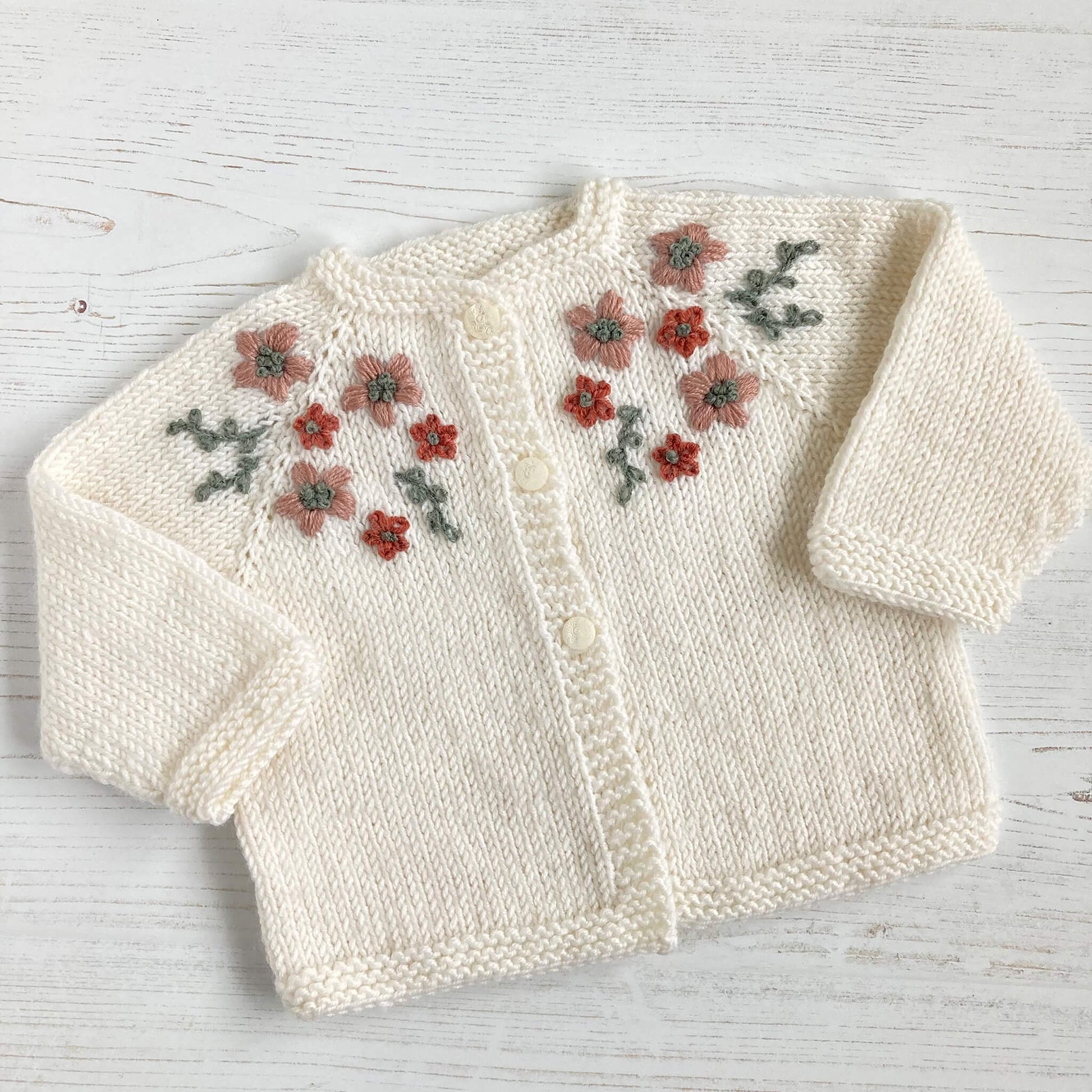 flower cardigan pattern