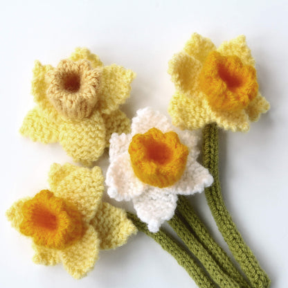 a knitted daffodils pattern