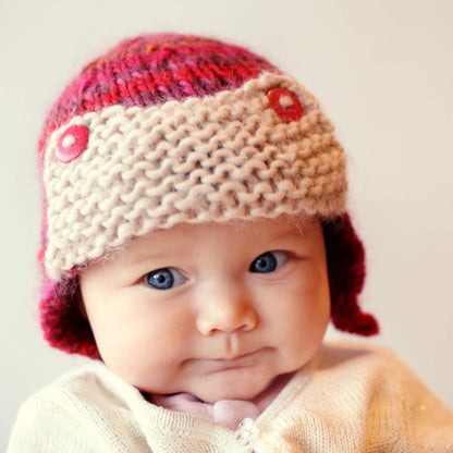 a knitting pattern for a baby aviator hat