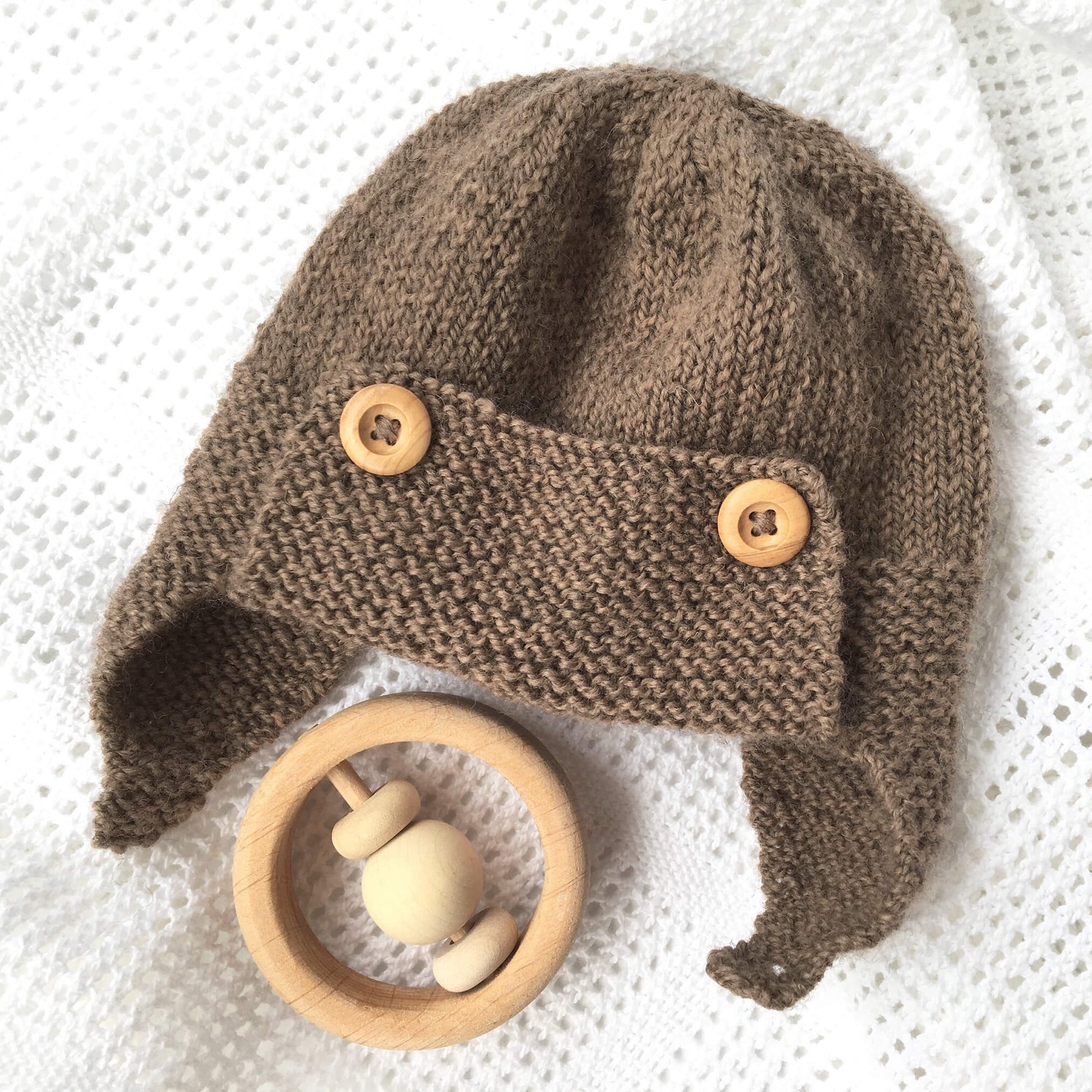 knitting pattern for a baby pilot hat