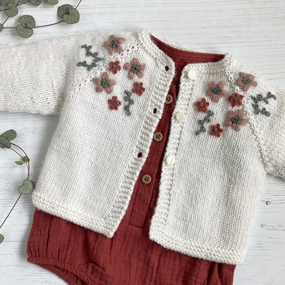 Flower Cardigan Knitting Pattern