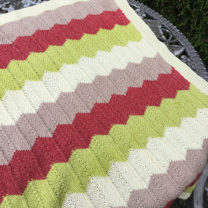 PDF Baby Blanket Knitting Pattern – CHEVRON BLANKET