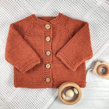 Easy Baby Cardigan Knitting Pattern - STYLE ME SIMPLE CARDIGAN